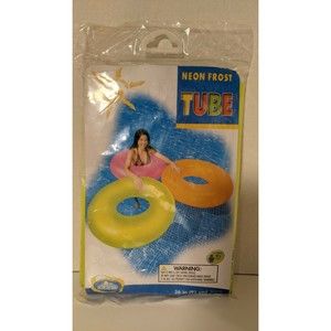 Intex The Wet Set Size 36" Neon Yellow 2010 Vinyl Neon Frost Tube #59262EP